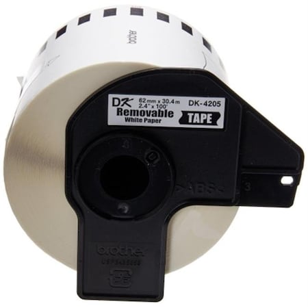 Brother Brother CBDK1201 Removable Paper Label; Black on White - 1.1 x 3.5 in. CBDK1201